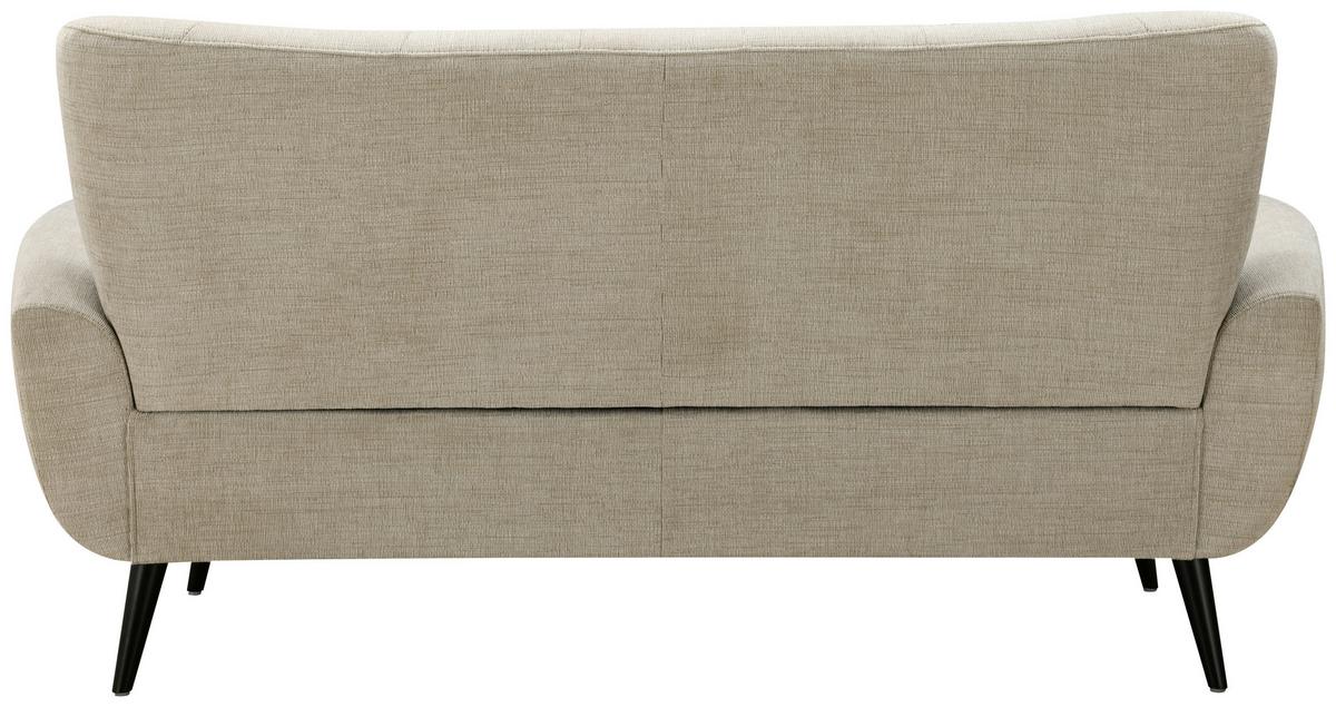 Třímístná pohovka PRAG, béžová - černá/béžová, Basics, kov/dřevo (185/89cm) - P & B