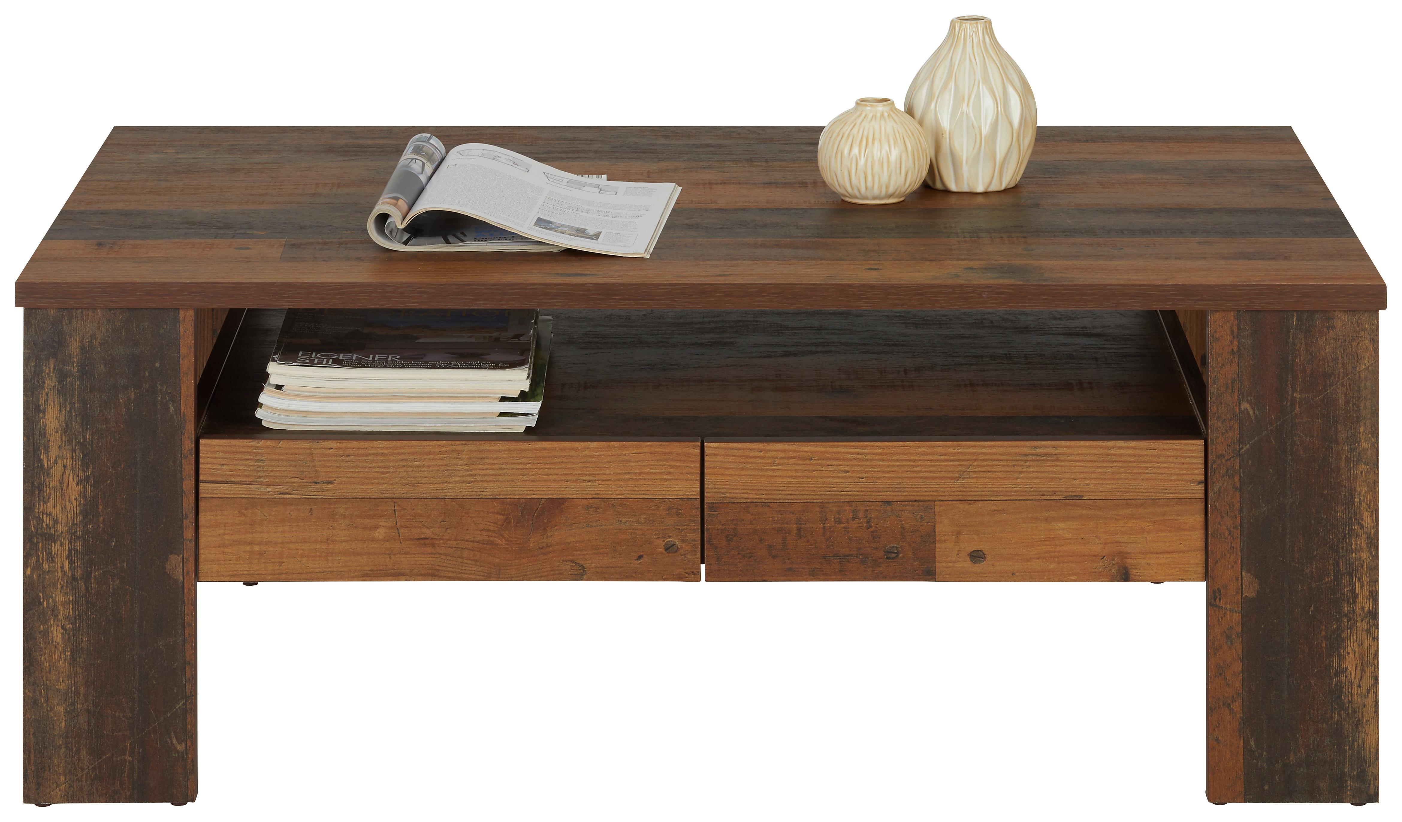 Konferenční stolek Monos, šedá/hnedá, š: 110cm - šedá/hnědá, Konvenční, kompozitní dřevo (110/65/44cm) - Mömax