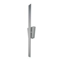 Wandleuchte Trevor - Silberfarben, Basics, Metall (62cm) - Näve