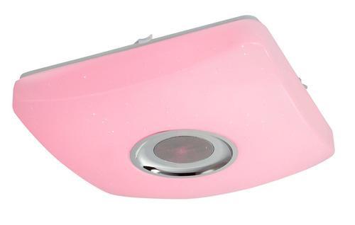 Led-deckenleuchte Ayleen L: 36,5 Cm Mit Farbwechsler - Chromfarben/Weiß, Basics, Kunststoff/Metall (36,5/36,5/9cm) - Globo