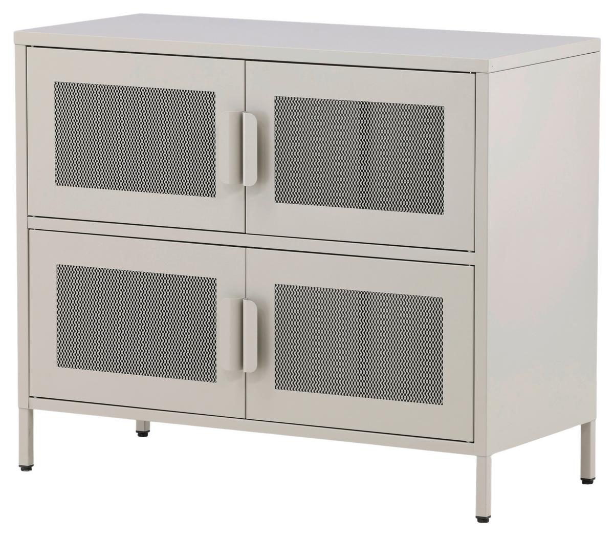 Sideboard Nett - Beige, Design, Metall (90/75/40cm) - Livetastic