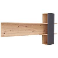 Wandboard Cortona B: 180 cm Anthrazit/Eichefarben - Eichefarben/Anthrazit, Design, Holzwerkstoff (180/96/25cm) - Livetastic