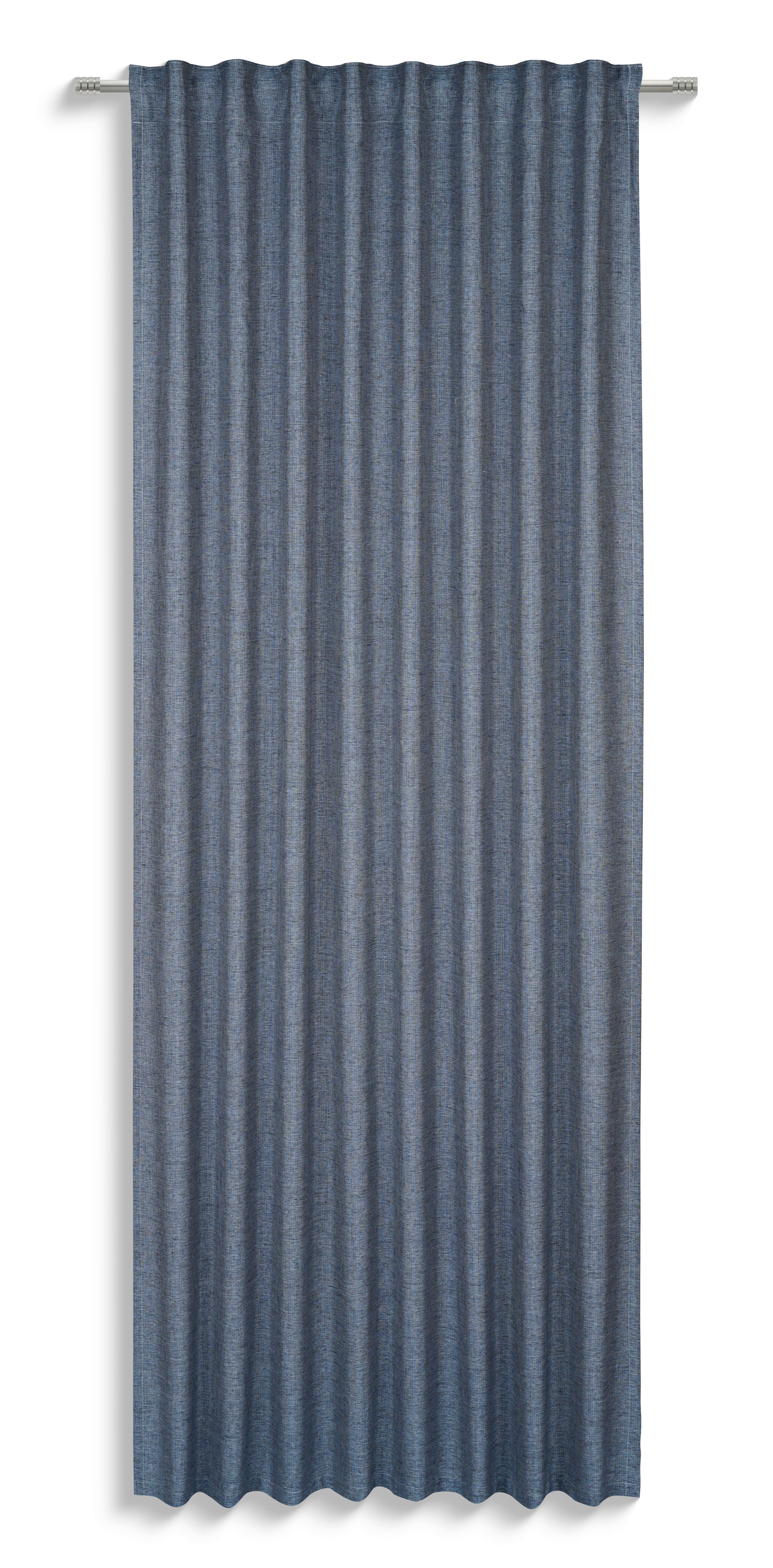 Fertigvorhang Susanne - Blau, MODERN, Textil (135/245cm) - Luca Bessoni
