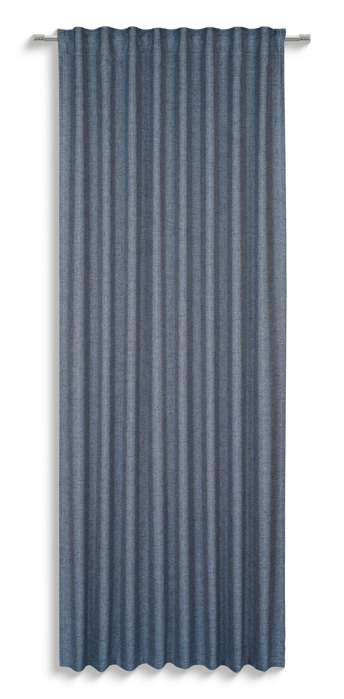 Fertigvorhang Susanne - Blau, MODERN, Textil (135/245cm) - Luca Bessoni