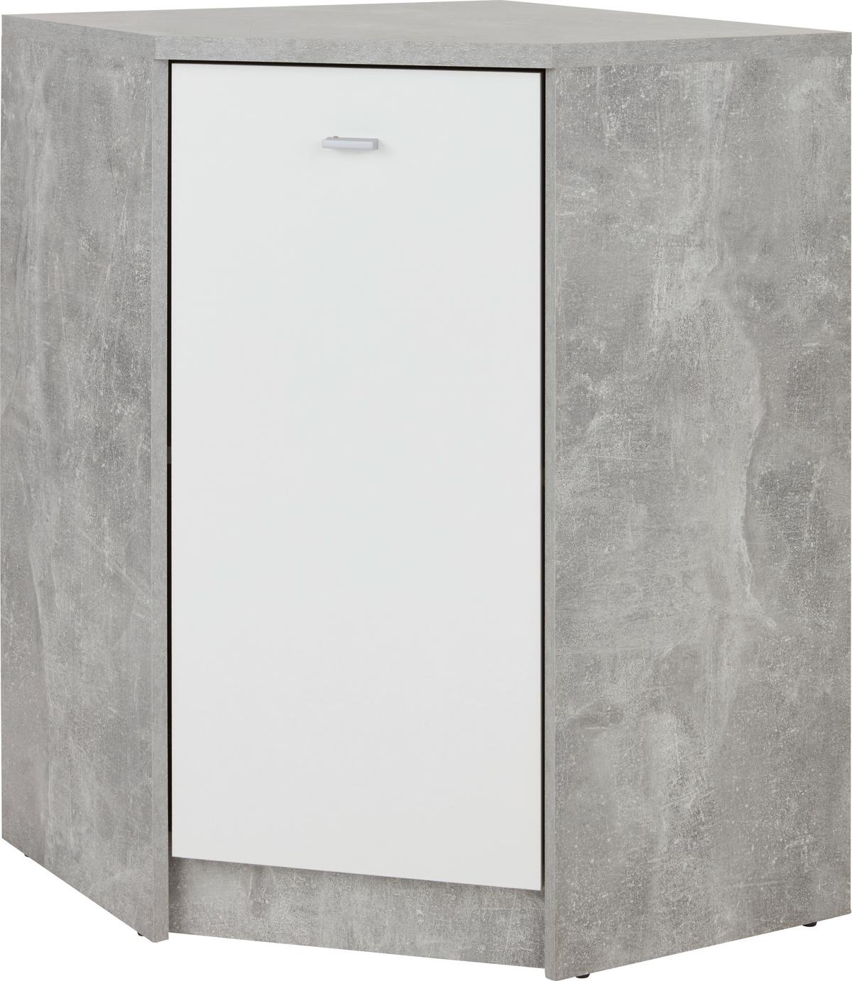Kommode B 60,9 cm 4-You New, Beton Optik/Weiß - Schwarz/Weiß, MODERN, Holzwerkstoff (60,9/85,4/60,9cm)