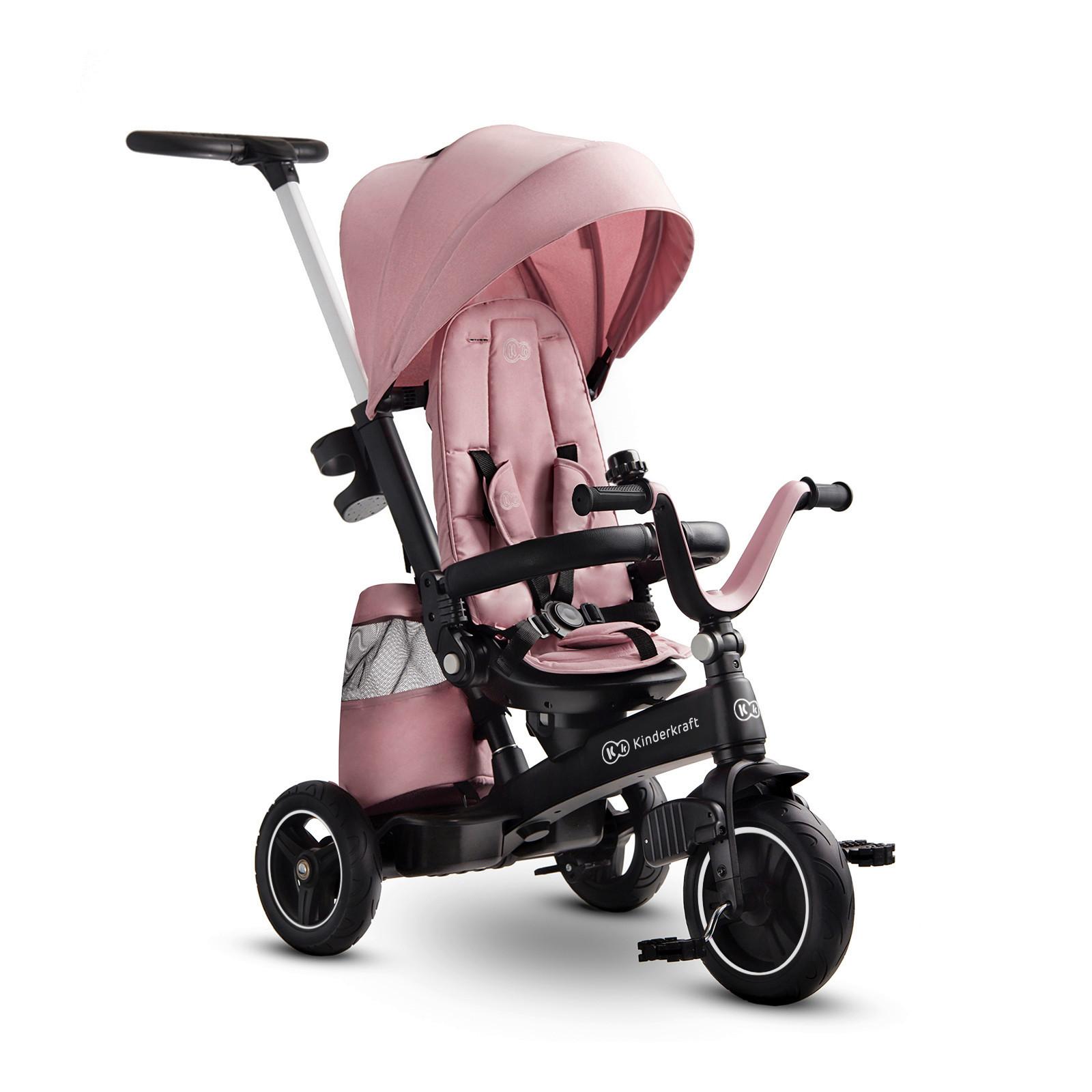 Dreirad Easytwist 5-In-1 Rosa, B/H/T: 34x107x122cm - Rosa, Basics, Kunststoff/Textil (34/107/122cm) - Kinderkraft