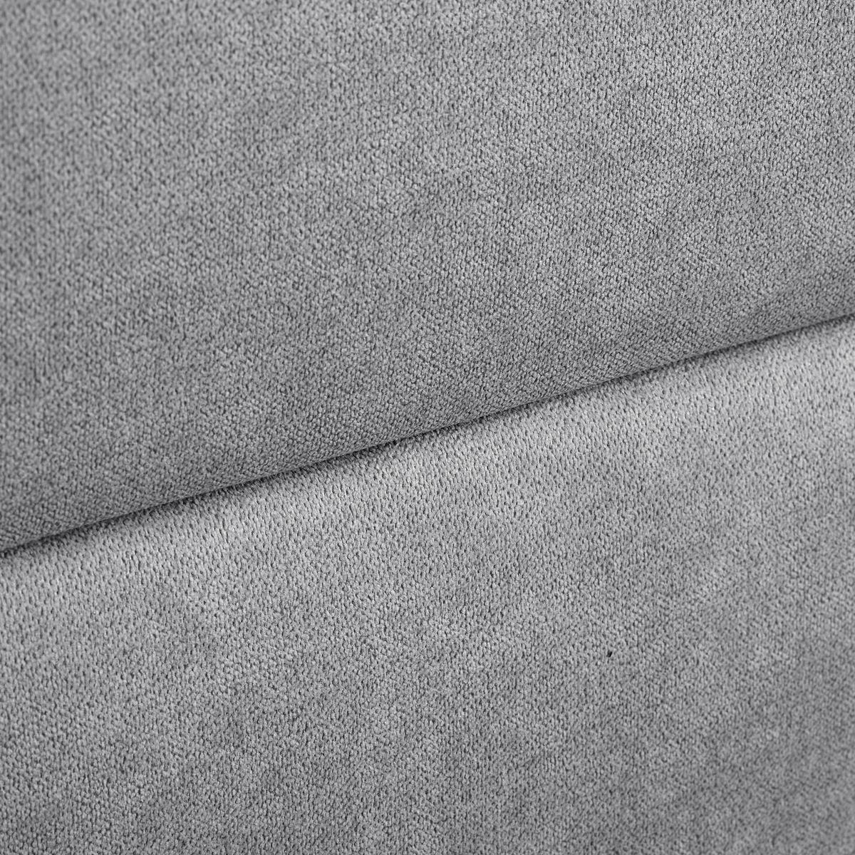Postel boxspring s toperem, 180x200 cm, sivá - šedá/černá, Moderní, kov/dřevo (180/200cm) - Bessagi Home