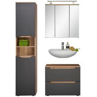 Badezimmer Giga Eichefarben/Anthrazit 3-Teilig - Anthrazit/Eiche Artisan, MODERN, Holzwerkstoff (110/190/40cm)
