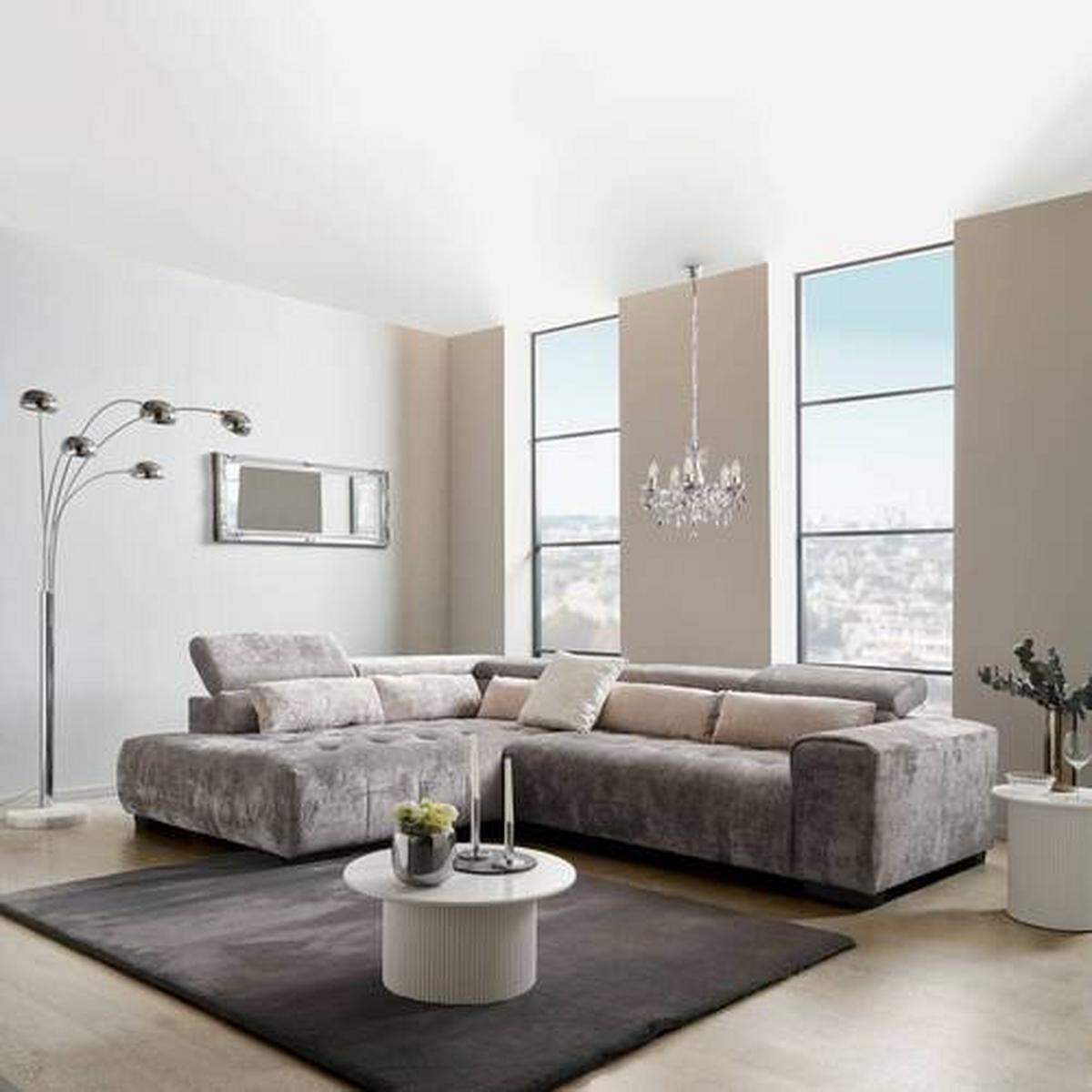 Ecksofa Matera - Beige/Schwarz, MODERN, Holz/Holzwerkstoff (230/311cm)
