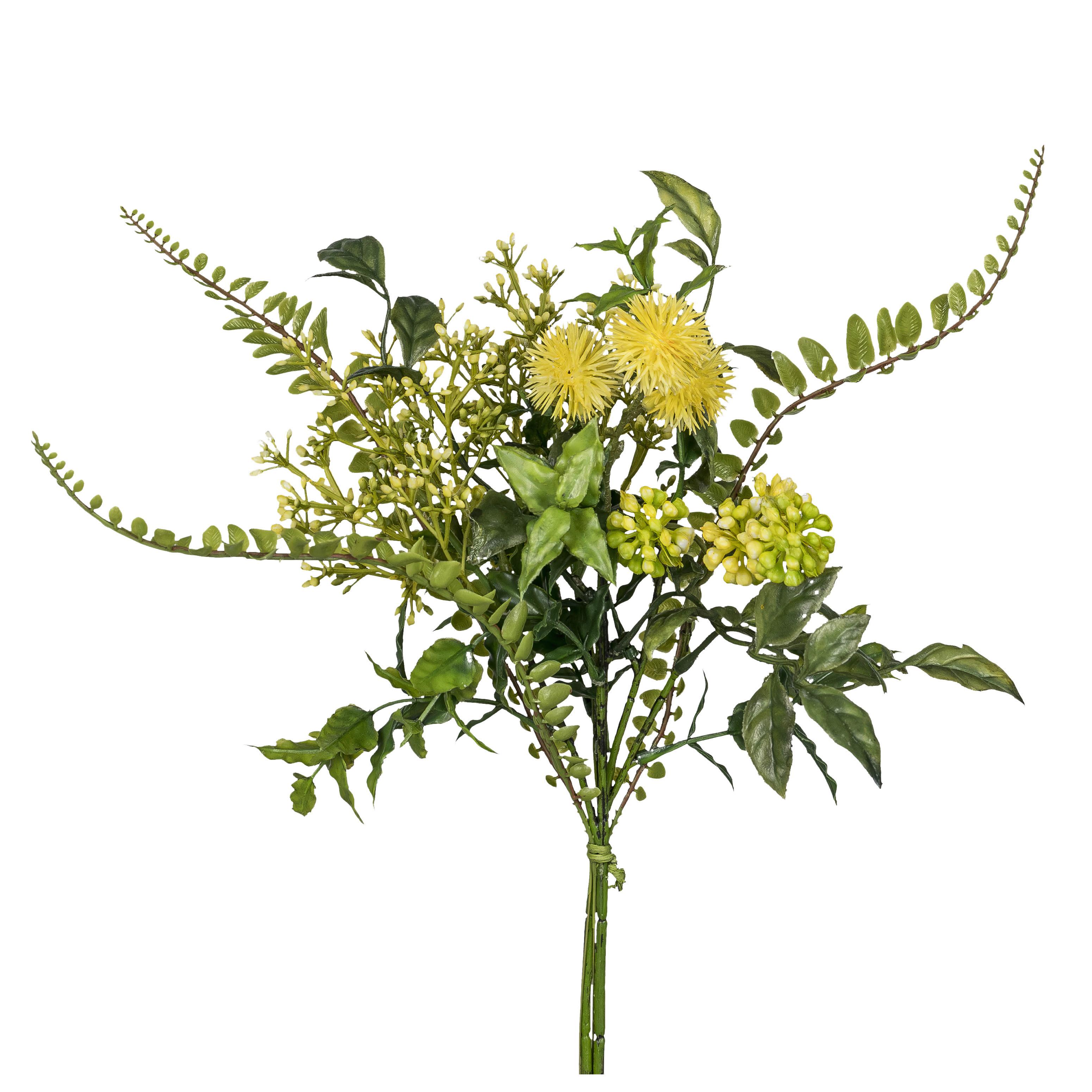 Dekorační větvička MIXSTRAUSS I - zelená/žlutá, Konvenční, plast (35cm) - Mömax