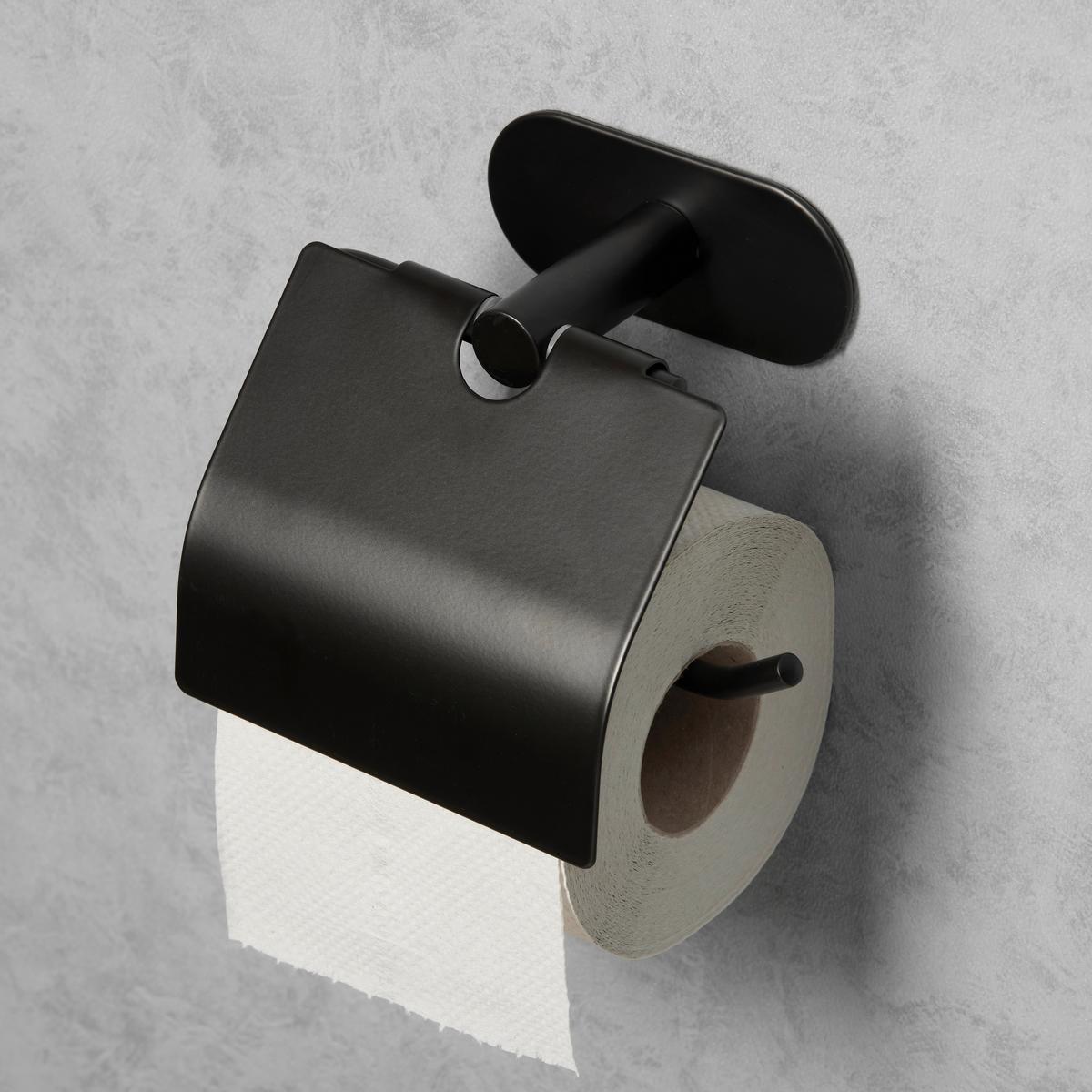 DRŽIAK NA TOALETNÝ PAPIER TURBO-LOC -SB- - čierna, Modern, kov (14/12,5/7cm) - Mömax