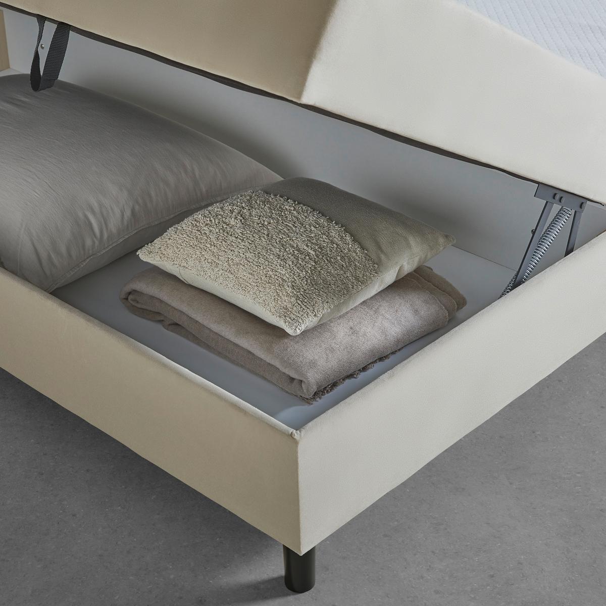 Posteľ boxspring ROMA, béžová, 180x200cm - čierna/béžová, Modern, kov/drevo (180/200cm)