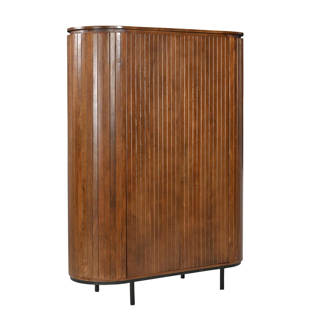 Highboard Mangoholz/Schwarz B: 115cm