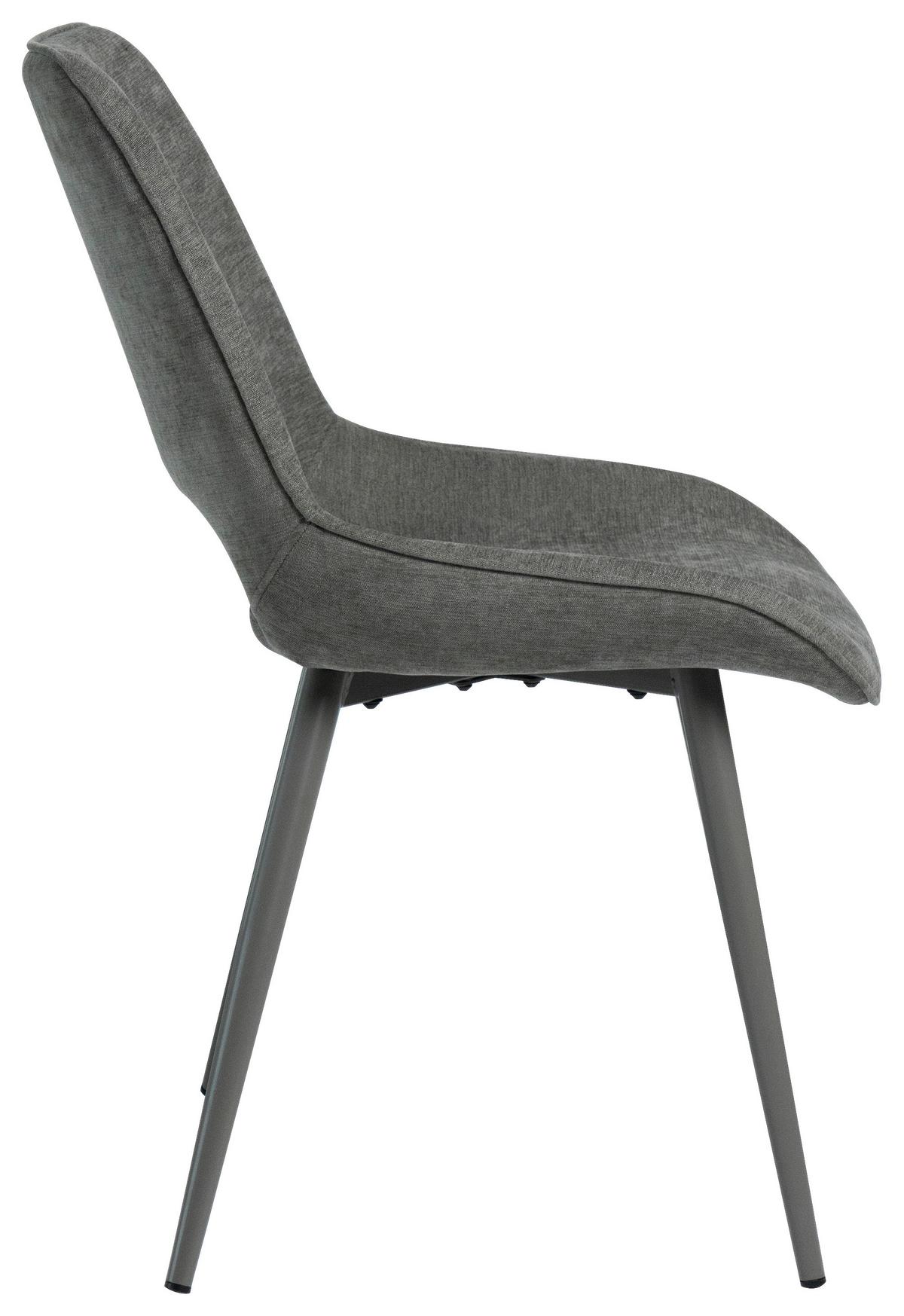 Stuhl Vero Grau B: 50 cm - Grau, MODERN, Textil/Metall (50/86/62cm) - Livetastic