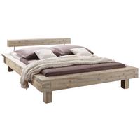 Balkenbett Caserta Akaziefarben 200x200 cm - Akaziefarben, Natur, Holz (200/200cm) - Hasena