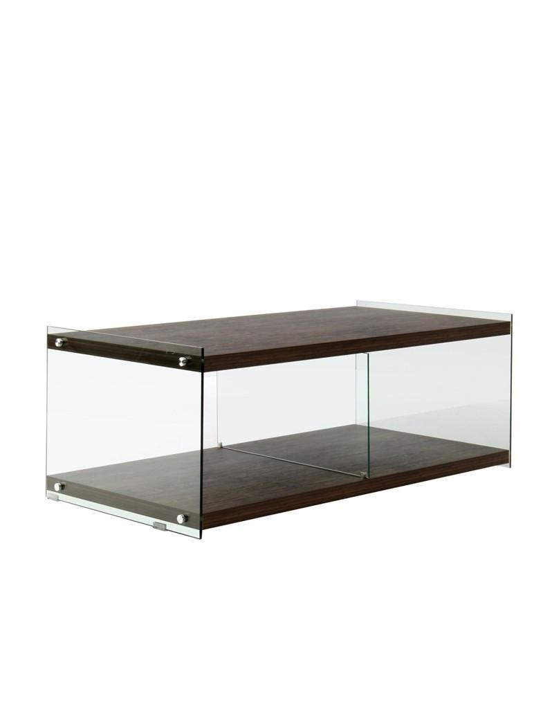 Beistelltisch Elementary Hellbraun L: 120 Cm - Hellbraun, Design, Glas/Holz (120/45/60cm) - Kayoom