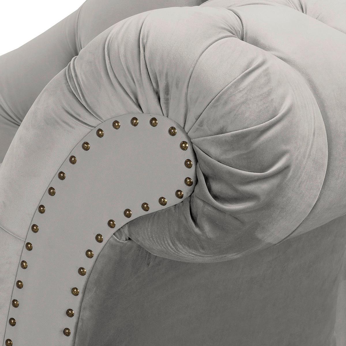 Récamiere Pako Grau B: 185cm - Braun/Grau, Design, Textil (185/93/75cm) - Livetastic