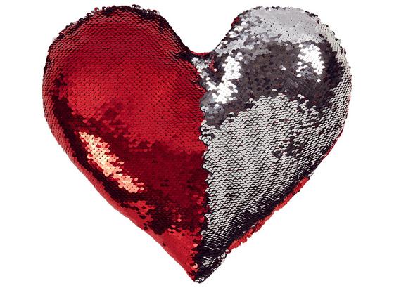 Zierkissen Heart - Rot/Silberfarben, MODERN, Textil (30/26cm) - Luca Bessoni Zierkissen Heart - Rot/Silberfarben, MODERN, Textil (30/26cm) - Luca Bessoni