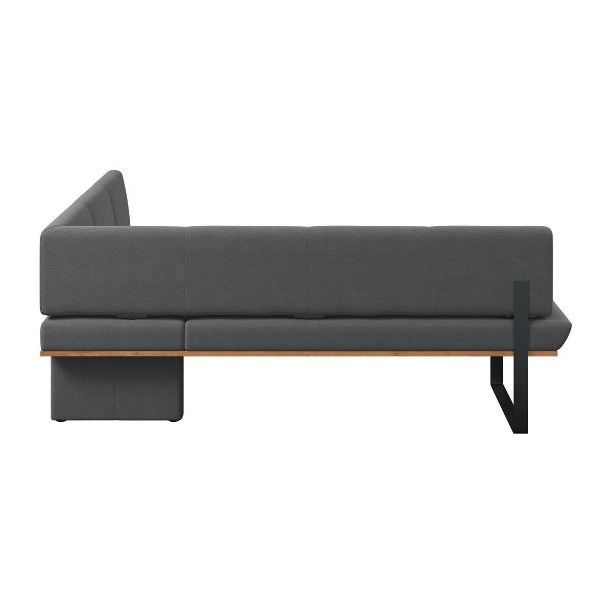 Eckbank Tristan Webstoff schwarz,S:245x195cm - Schwarz, MODERN, Holz/Textil (245/195cm) - James Wood