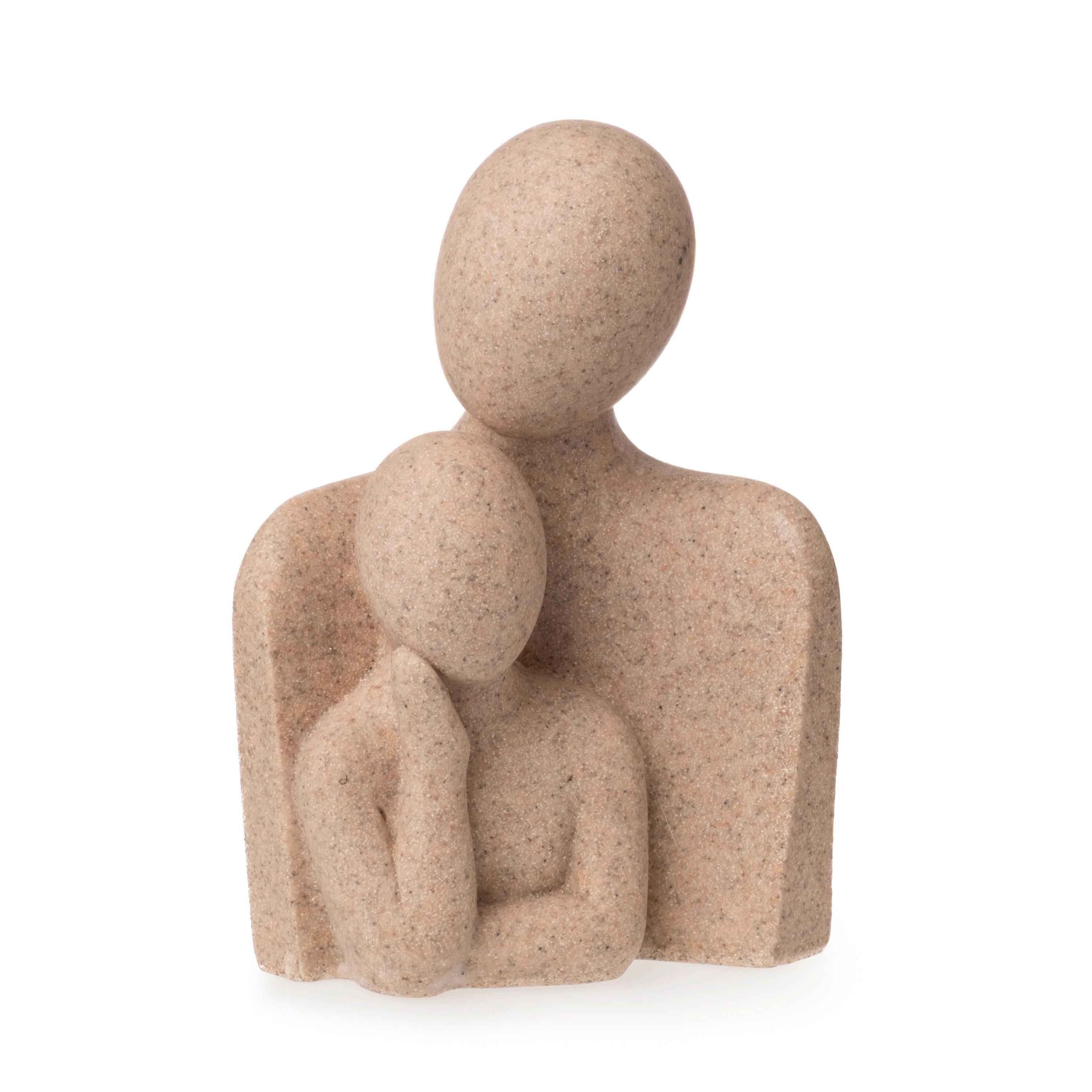 Dekofigur Kind Familie - Braun, Basics, Kunststoff (11,5/6/15,5cm)