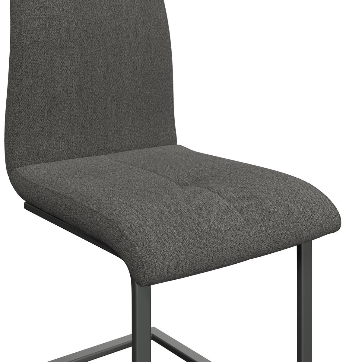Schwingstuhl Tristan Webstoff schwarz, B: 41cm - Schwarz, MODERN, Holz/Textil (41/102/58cm) - James Wood