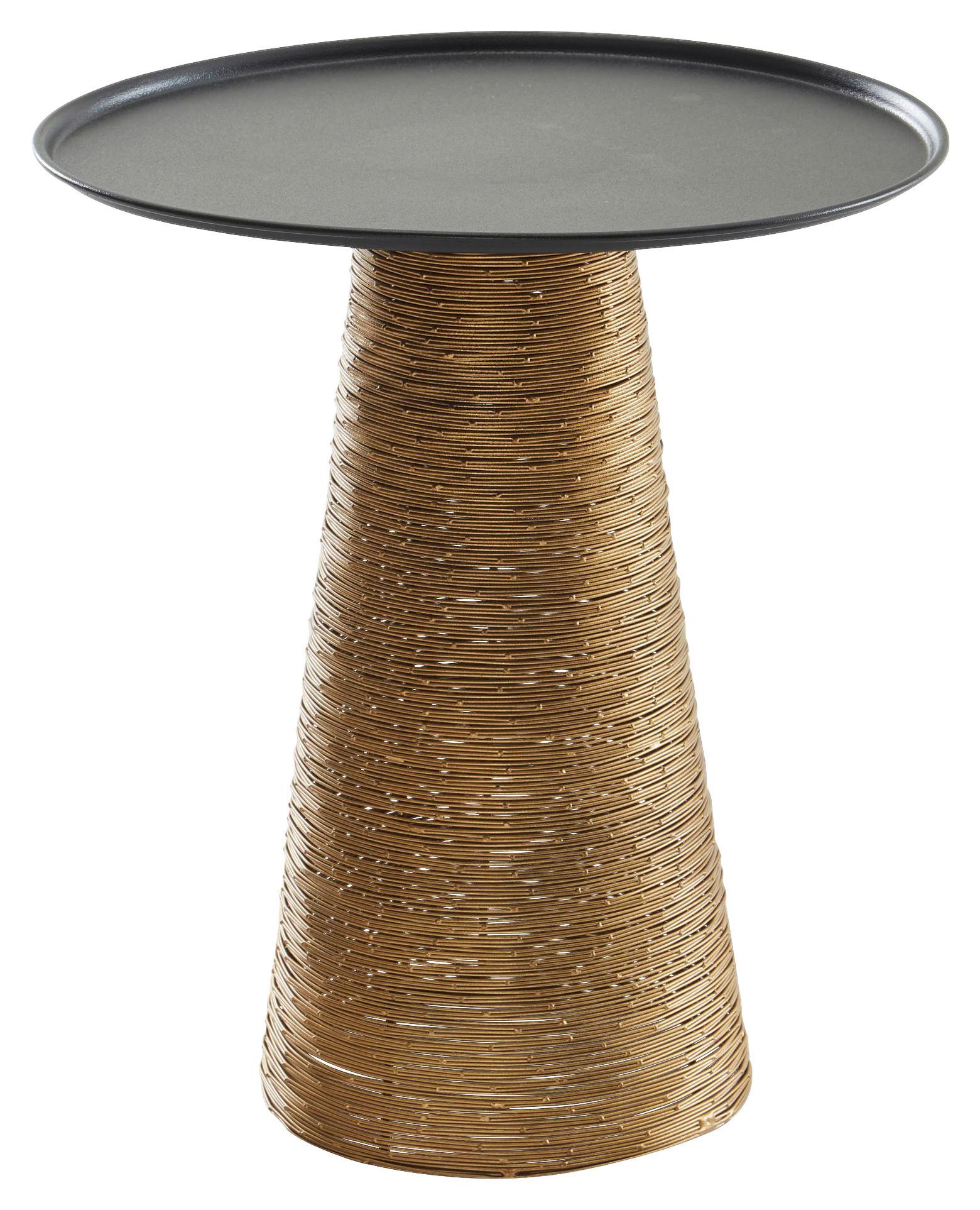 Odkládací stolek barva zlatá - barvy zlata, Design, kov (40/40/45cm) - MID.YOU