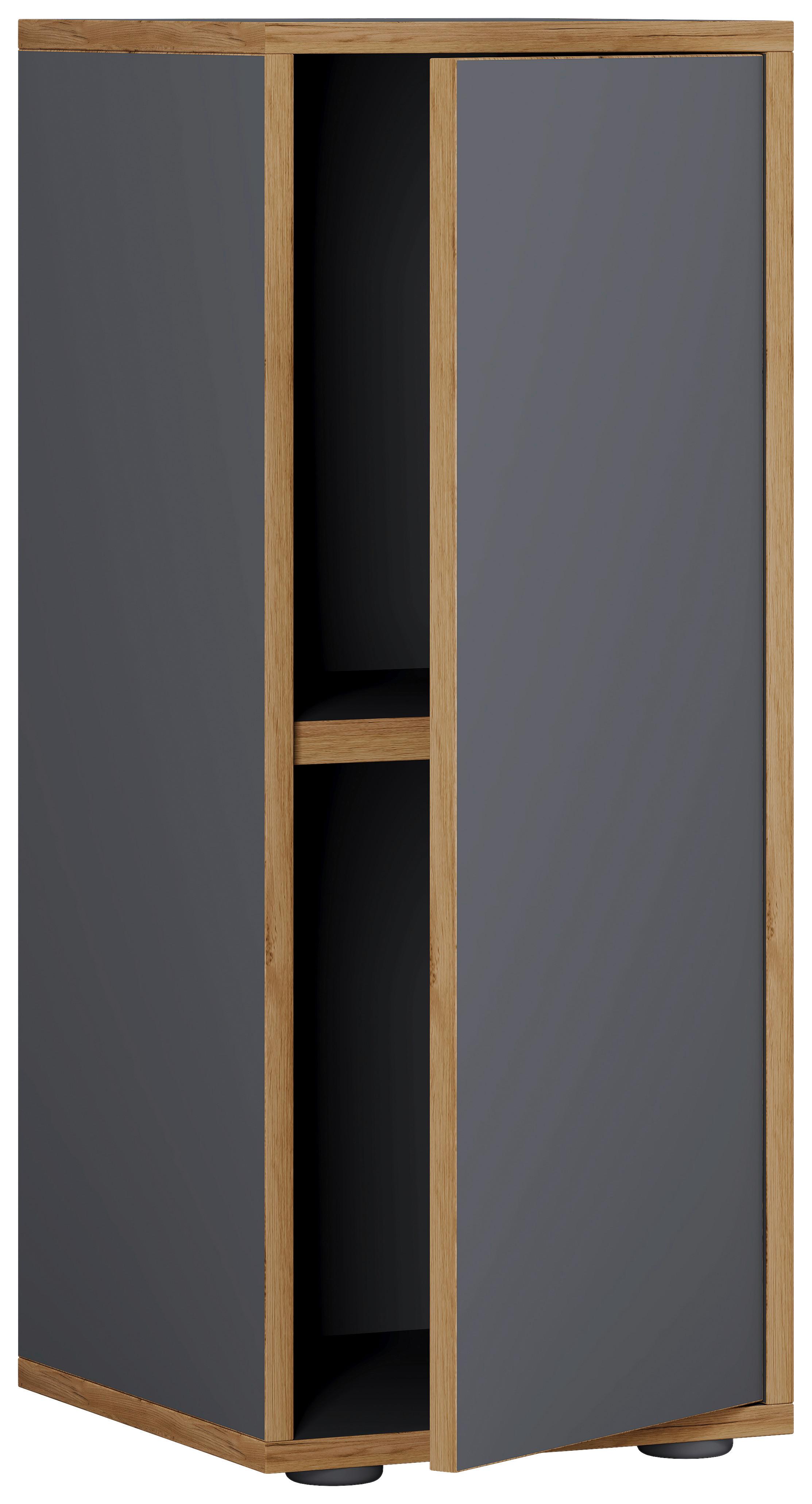 Aktenschrank Salia Anthrazit, Honigeiche B: 30 cm - Honigeiche/Anthrazit, Design, Holzwerkstoff (30/74/33cm) - MID.YOU