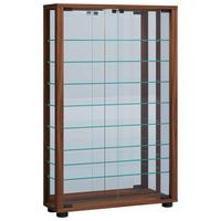 Hängevitrine Vitrosa Nussbaumfarben B: 59cm - Nussbaumfarben/Schwarz, MODERN, Glas/Holzwerkstoff (59/91,3/18cm) - MID.YOU