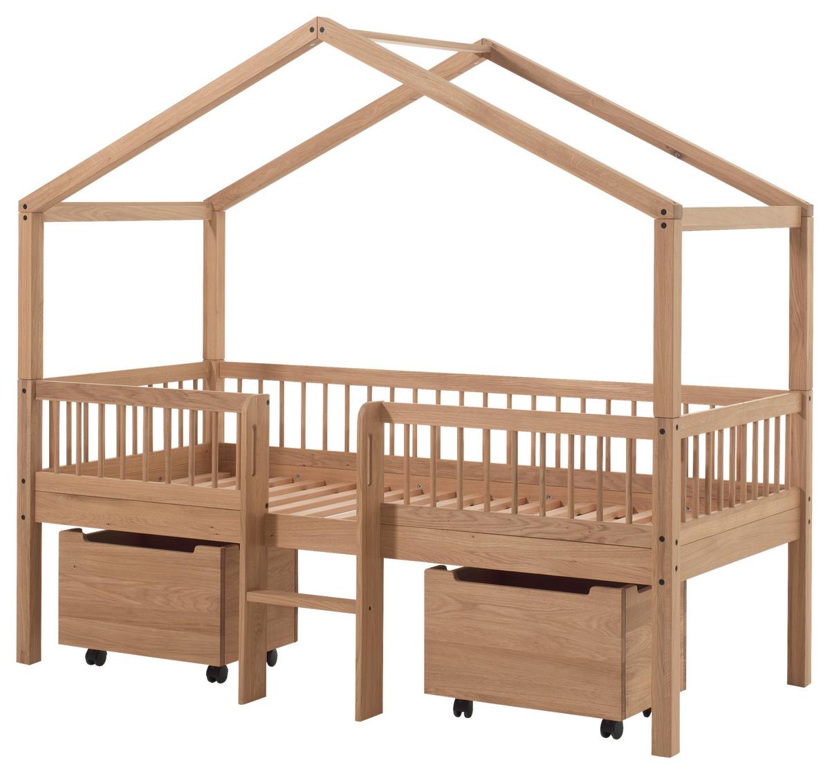 Hausbett Forrest Eichefarben 90x200cm - Eichefarben/Eschefarben, MODERN, Holz (90/200cm) - Vipack