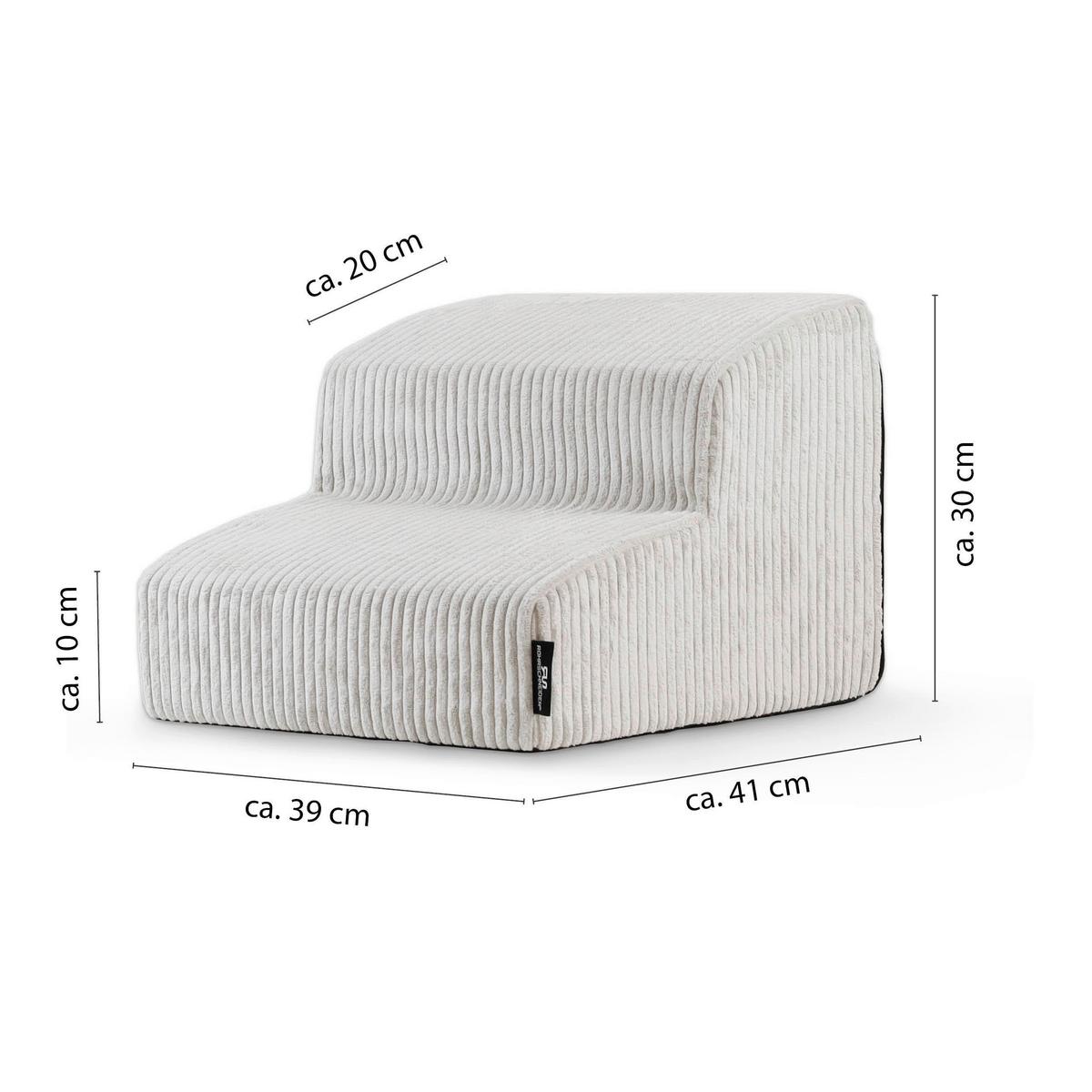 TIERTREPPE HUNDETREPPE BEIGE - Beige, Basics, Kunststoff/Textil (39/41/30cm)