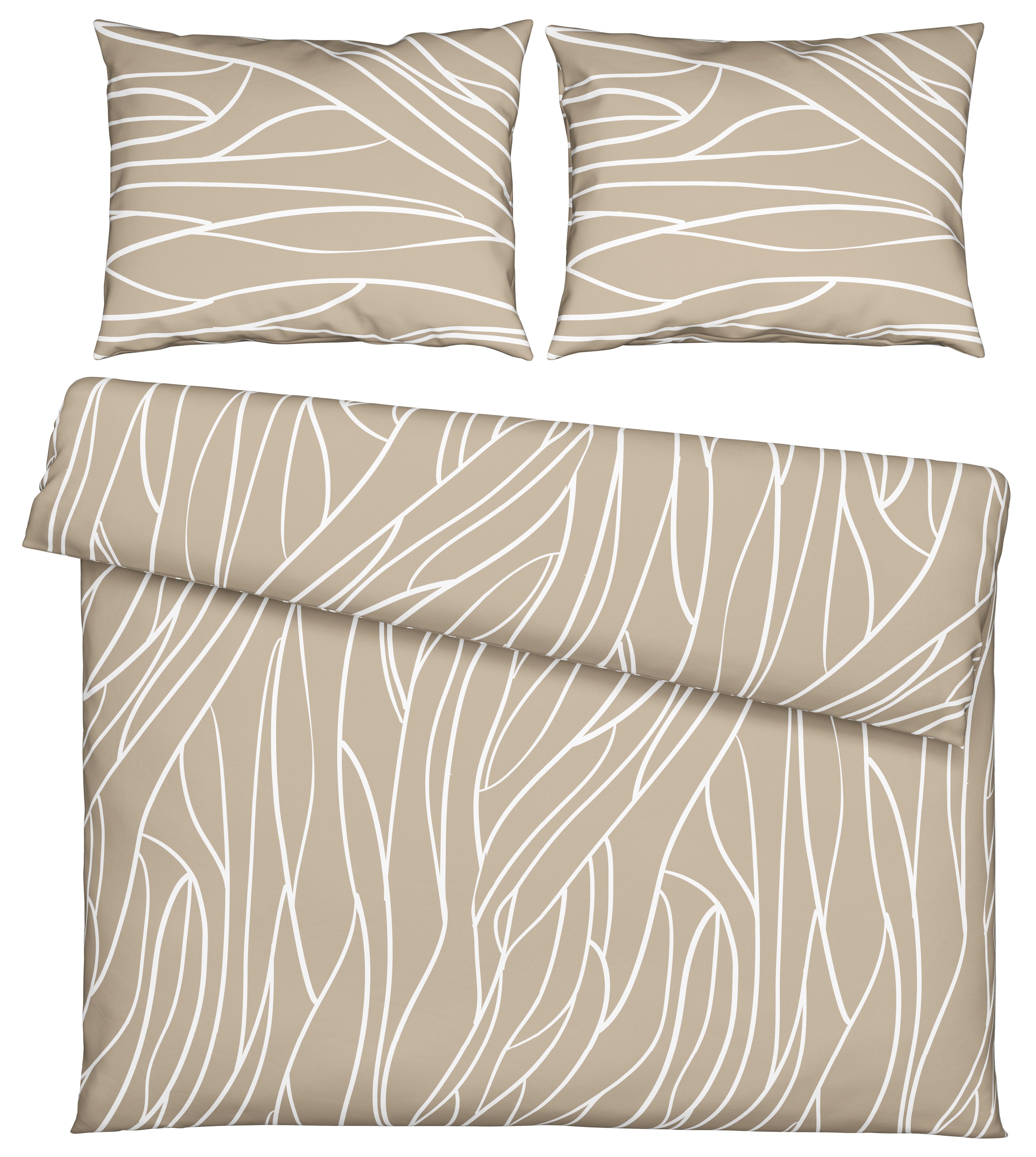 POSTEĽNÁ BIELIZEŇ JULIANE XXL - svetlohnedá, Konventionell, textil (200/220cm) - Mömax