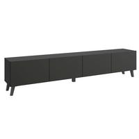 Lowboard Phuket 190 Schwarz B: 190 cm - Schwarz, Design, Holzwerkstoff (190/40/32cm) - P & B