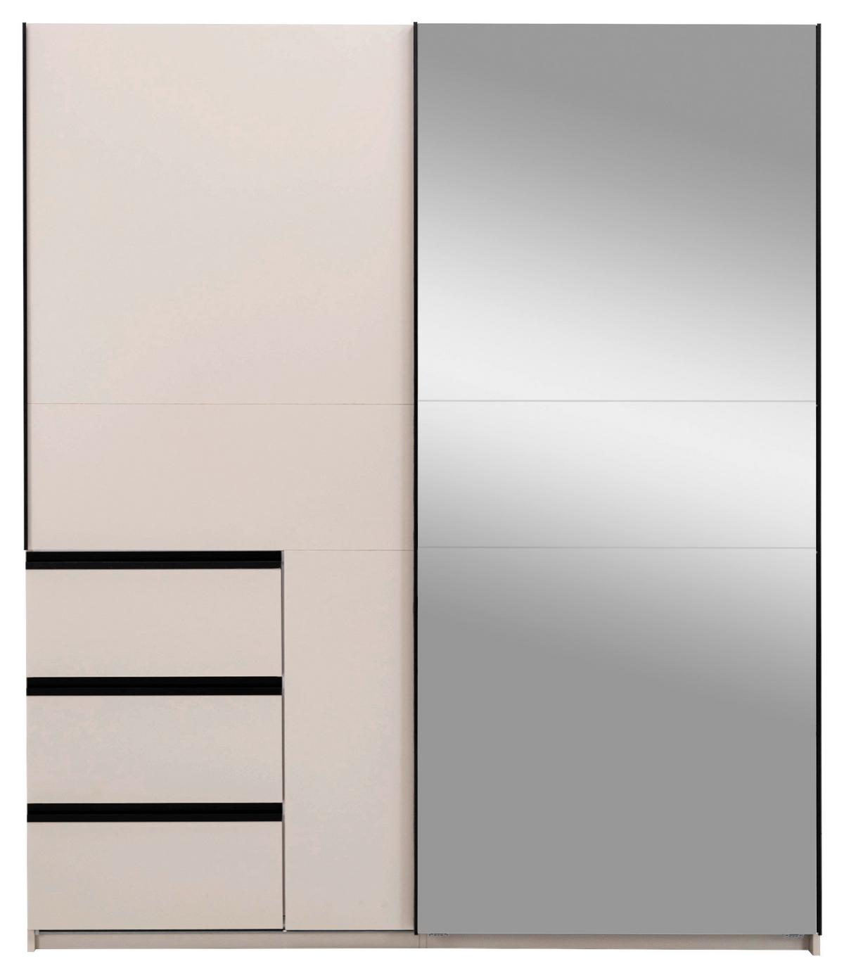 SCHIEBETÜRENSCHRANK Wilma Kaschmir B: 175cm - Kaschmir, MODERN, Holzwerkstoff (175/210/61,5cm) - P & B