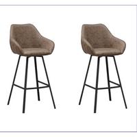 Barhocker-Set Casper Grün B: 55 cm - Schwarz/Grün, MODERN, Textil/Metall (55/109/57cm) - MID.YOU