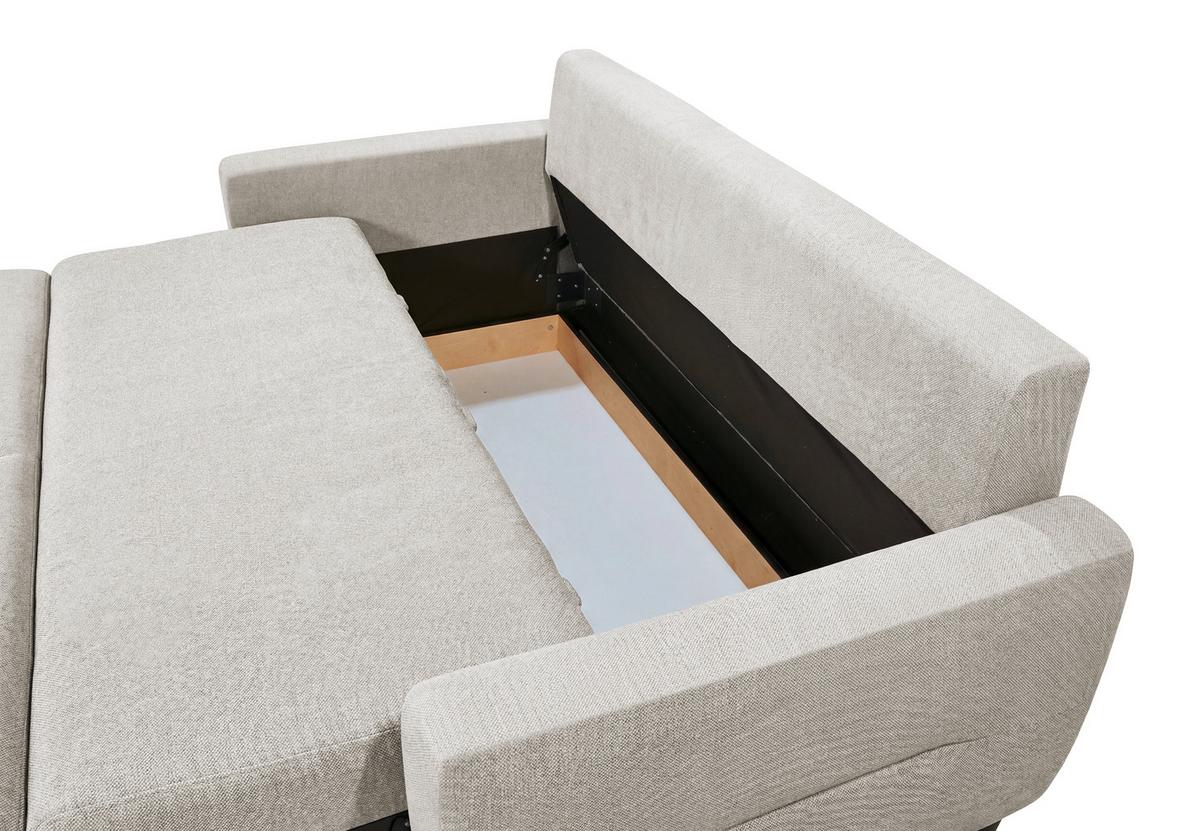 Schlafsofa Rio Perlmutt B: 192cm - Perlmutt/Schwarz, MODERN, Textil (192/83/99cm) - MID.YOU