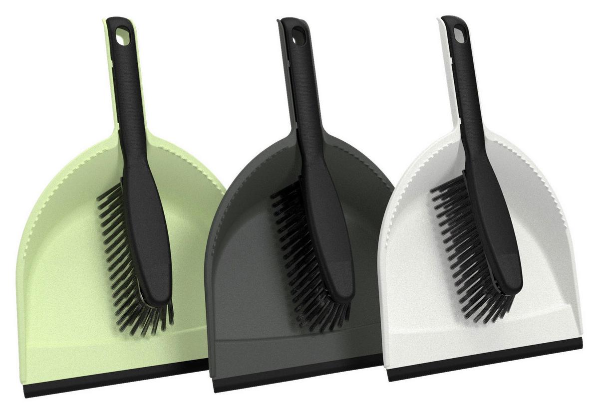 Seprű És Lapát Szett Seprű,lapát Szett - antracit/fehér, Basics, műanyag - Ondega