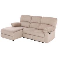 Ecksofa Boston - Beige/Schwarz, Basics, Textil/Metall (159/216cm) - P & B