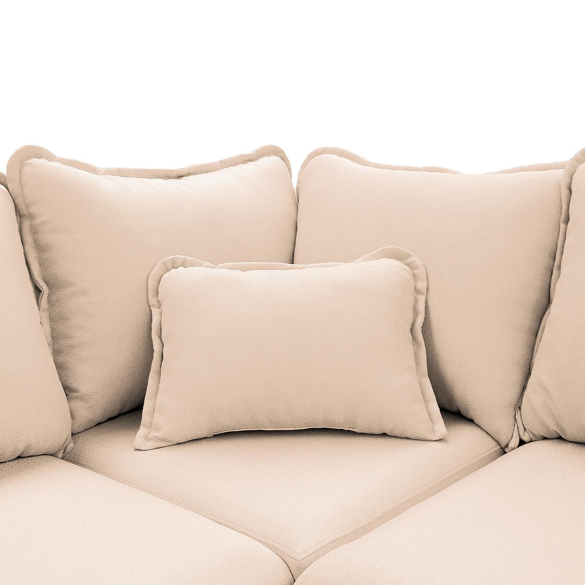 Wohnlandschaft Beata Ecru U: 170x296x167 cm - Wengefarben/Ecru, Design, Textil (170/296/167cm) - Livetastic