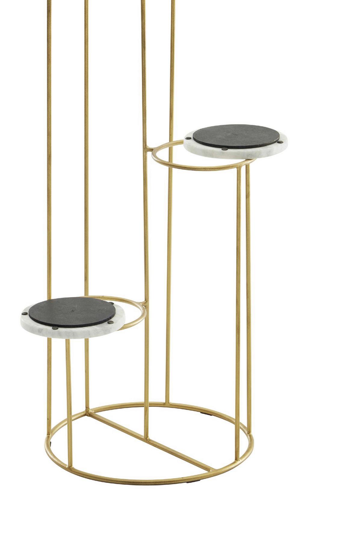 Stojací regál farba zlatá - zlatá, Design, kov (37/108/37cm) - MID.YOU