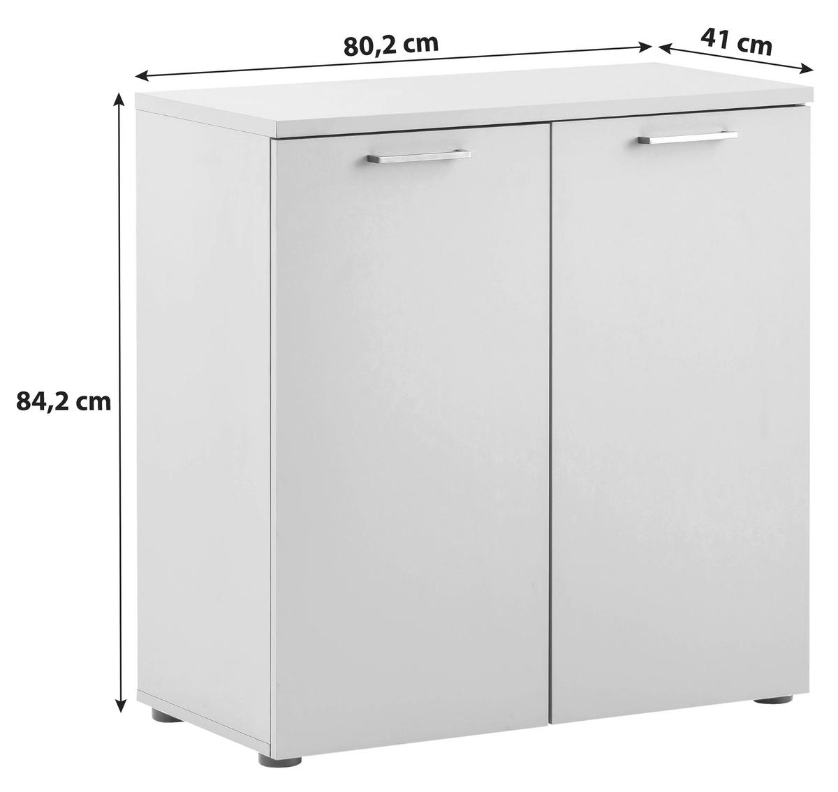 Aktenschrank Serie Anthrazit B: 80,2 cm - Anthrazit, KONVENTIONELL, Holzwerkstoff (80,2/84,2/41cm) - MID.YOU