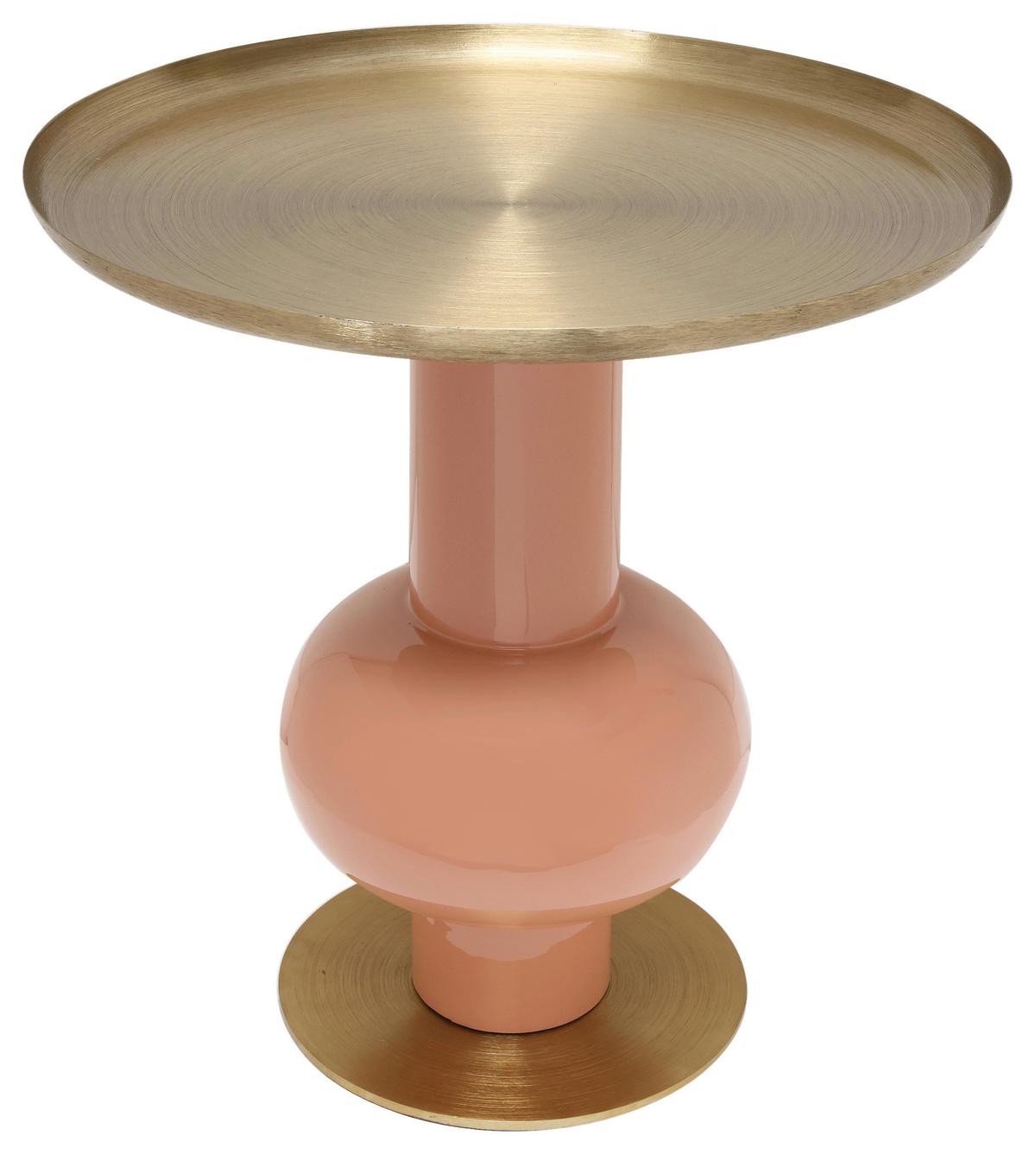 ODKLÁDACÍ STOLEK ART DECO - oranžová/barvy zlata, Design, kov (50/50cm) - MID.YOU