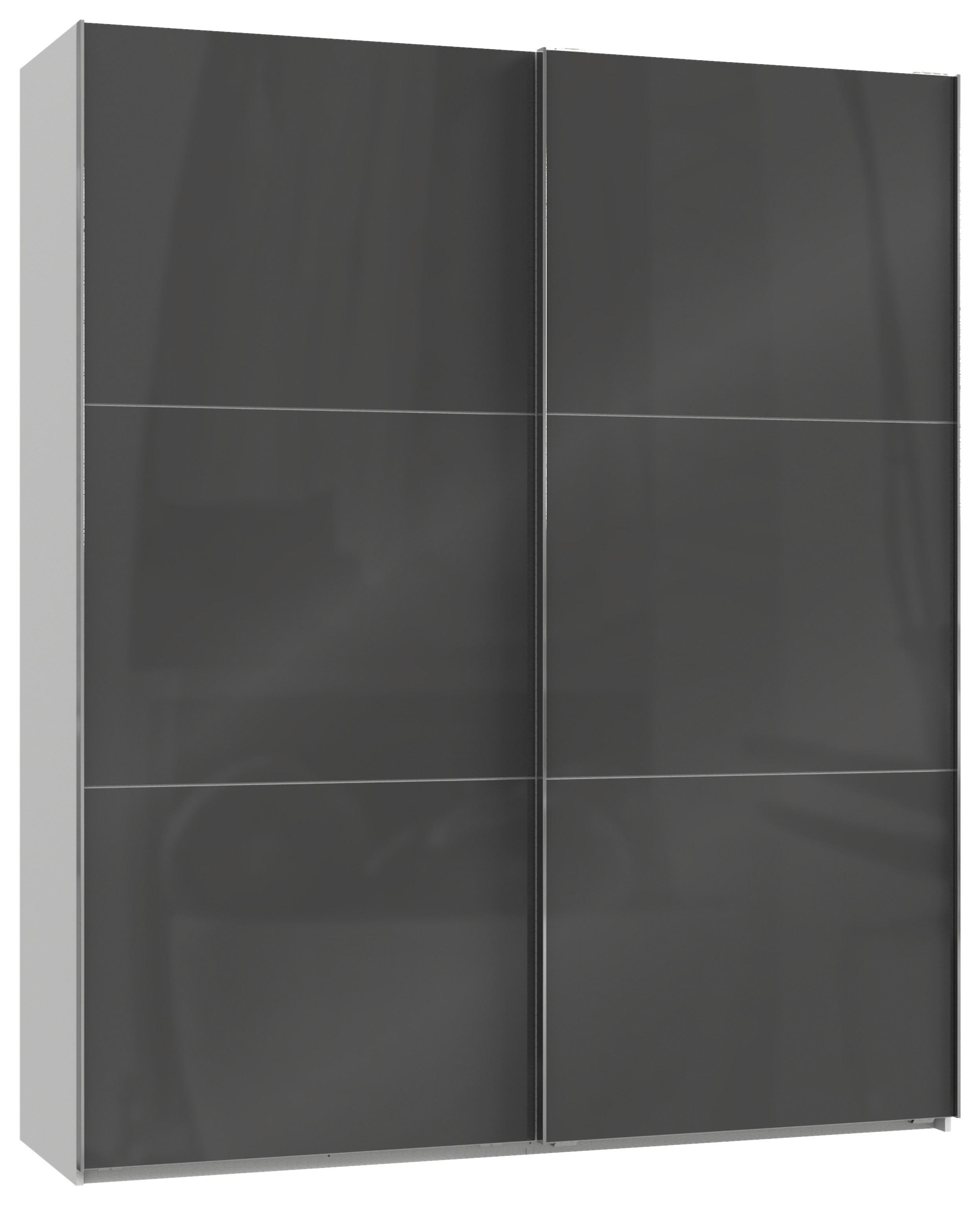 Schwebetürenschrank B: 200 Cm Level 36c Grau/weiß - Weiß/Grau, MODERN, Holzwerkstoff (200/236/65cm) - MID.YOU