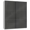 Schwebetürenschrank B: 200 Cm Level 36c Grau/weiß - Weiß/Grau, MODERN, Holzwerkstoff (200/236/65cm) - MID.YOU
