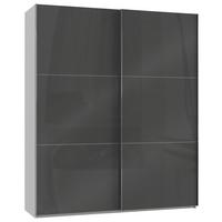 Schwebetürenschrank B: 200 Cm Level 36c Grau/weiß - Weiß/Grau, MODERN, Holzwerkstoff (200/236/65cm) - MID.YOU