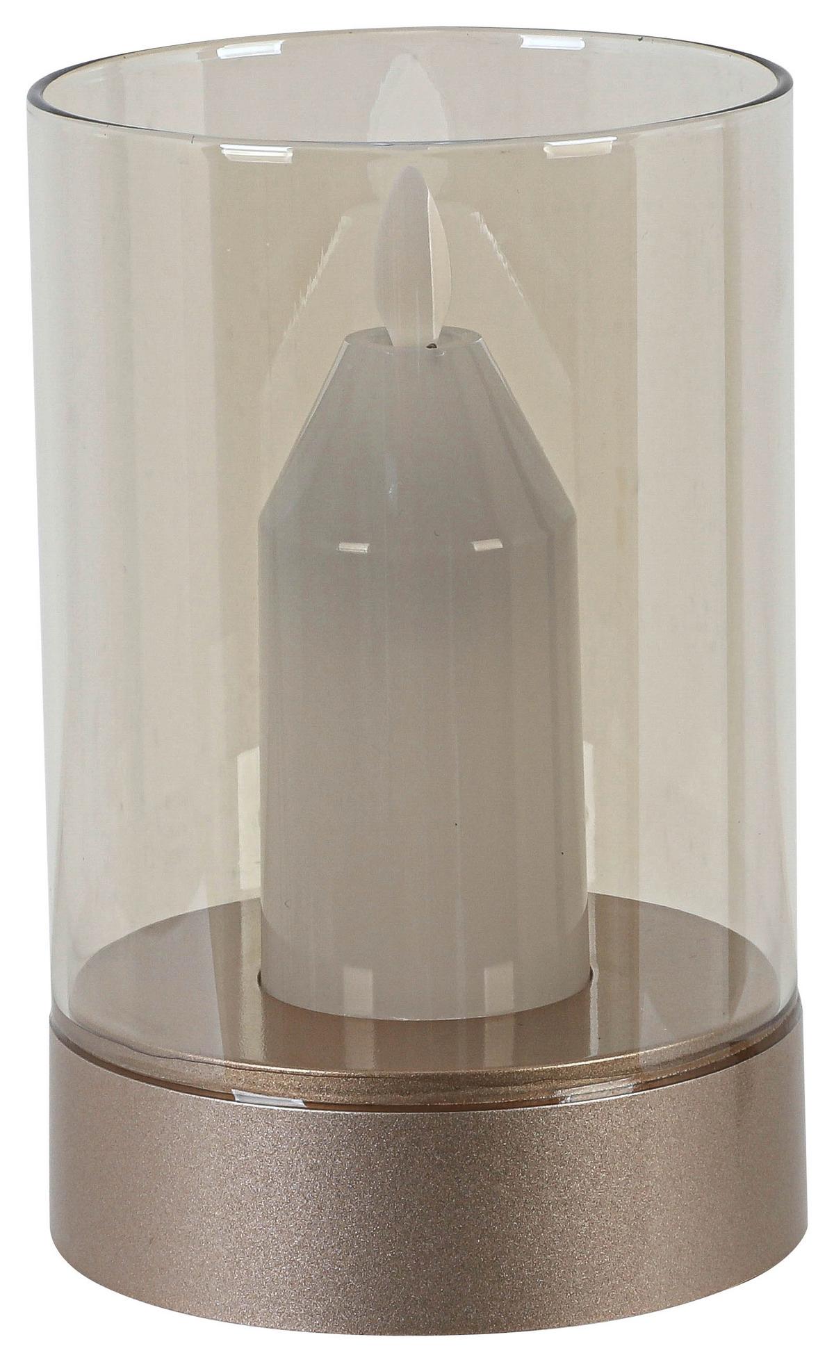 DEKORAČNÉ LED SVIETIDLO FLAMMI - biela/šampanská, Modern, kov/plast (8,5/13cm) - Mömax