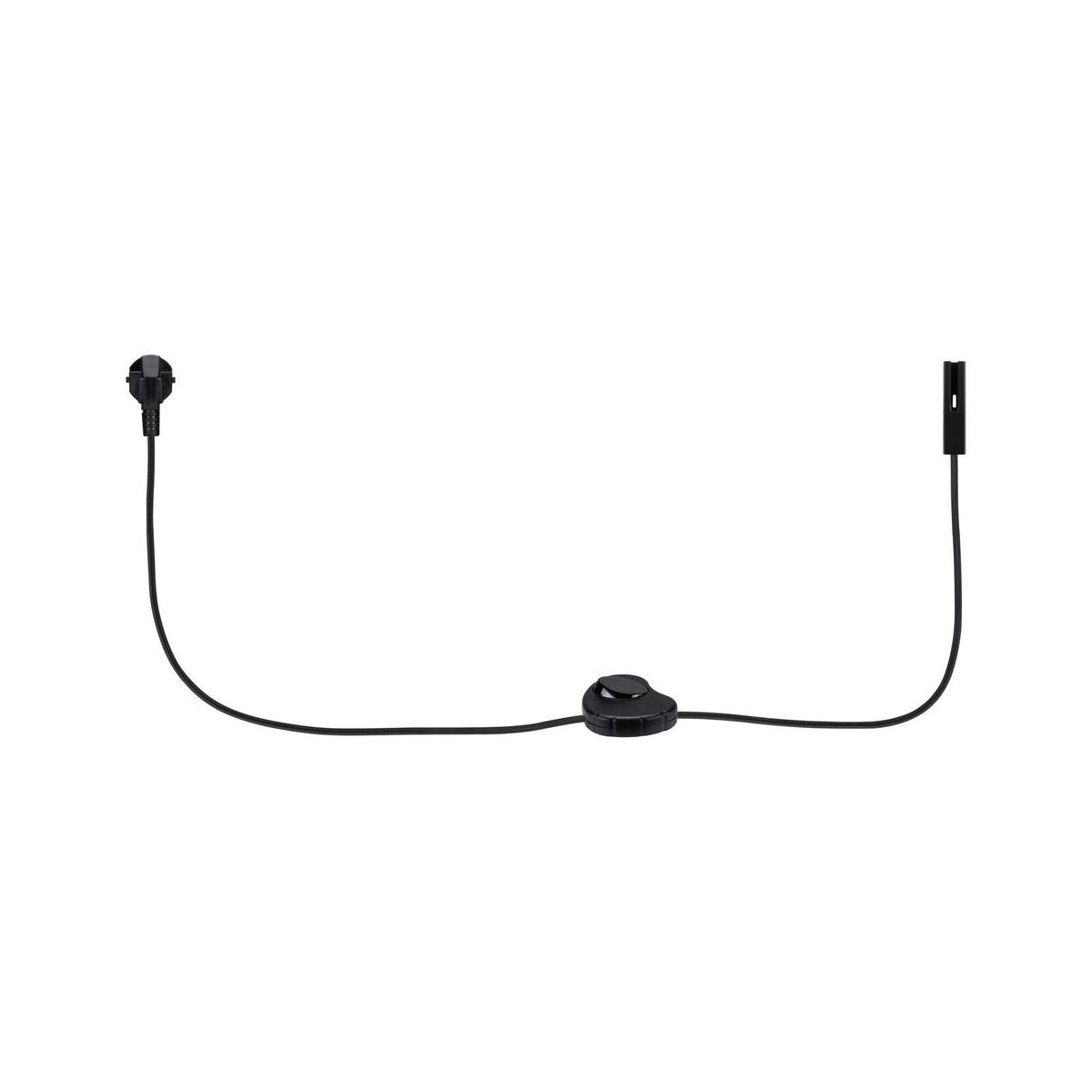 Schinensystem-Einspeiser 95660 Urail Einsp./Schalter - Schwarz, Basics, Kunststoff (200/1,8/1,8cm) - Paulmann