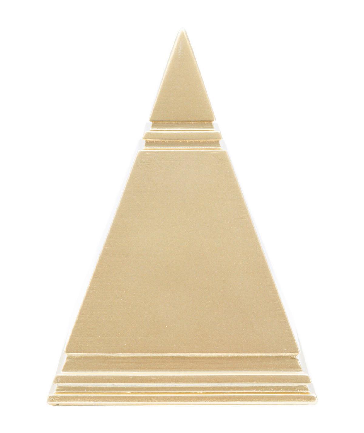 Skulptur Pyramide Gold B: 11,5 Cm - Goldfarben, Basics, Kunststoff (11.5/15.5/11.5cm)