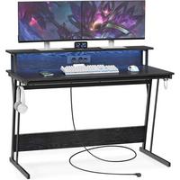 Computertisch Schwarz B: 120 cm - Schwarz, Trend, Holzwerkstoff/Metall (120/91/60cm) - MID.YOU