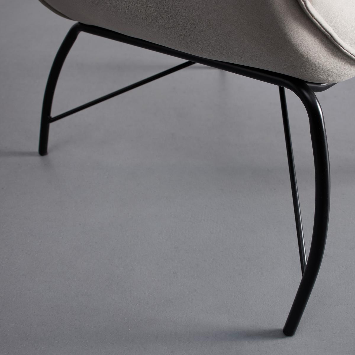 Křeslo ROBIN světlešedé - černá/světle šedá, Moderní, kov/textil (72/78/81cm) - Bessagi Home