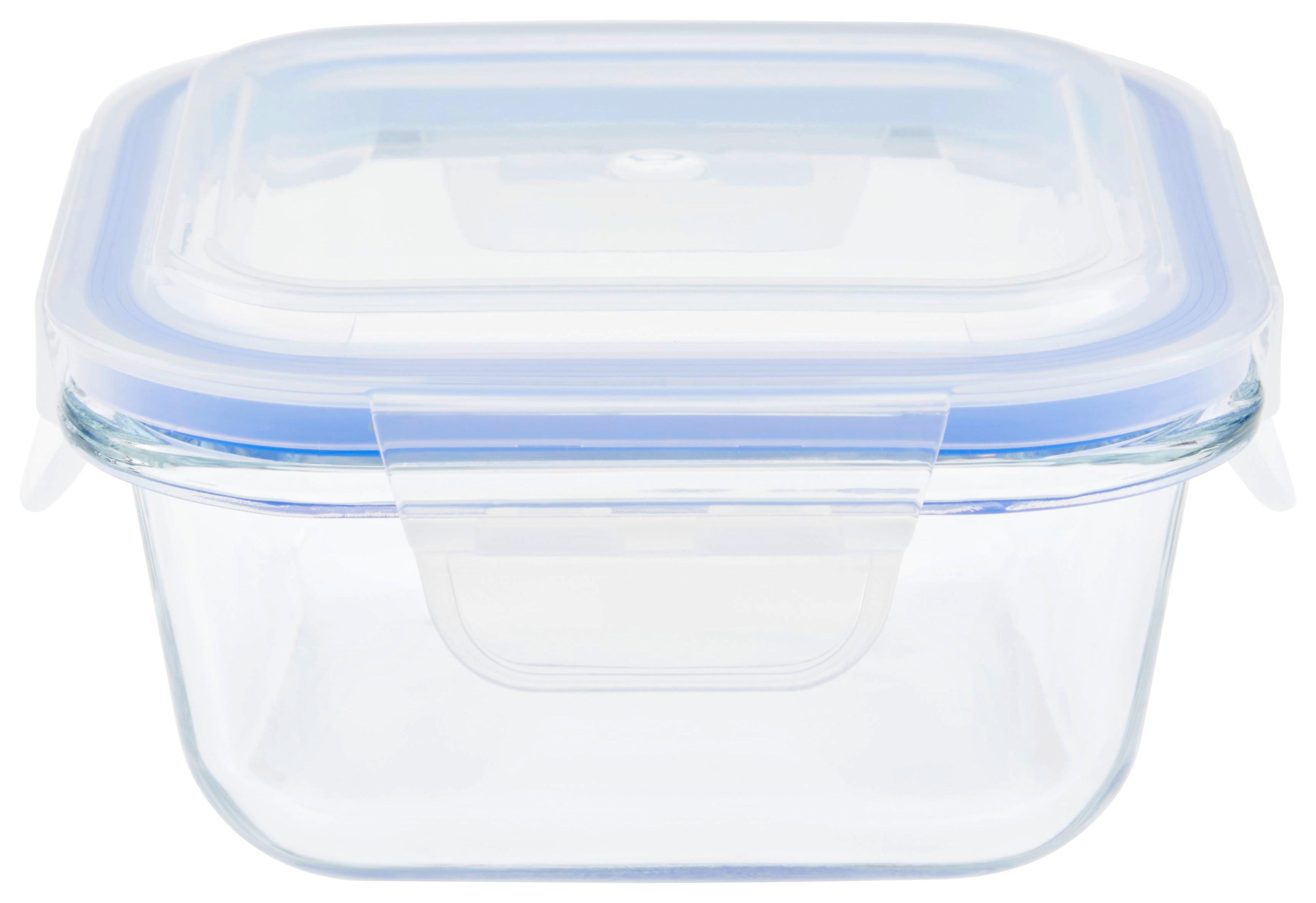 Vorratsdose Kimi - Blau/Klar, Basics, Glas/Kunststoff (11,2/11,2/4,9cm) - James Wood